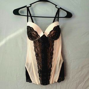 Victoria's Secret pink and black corset